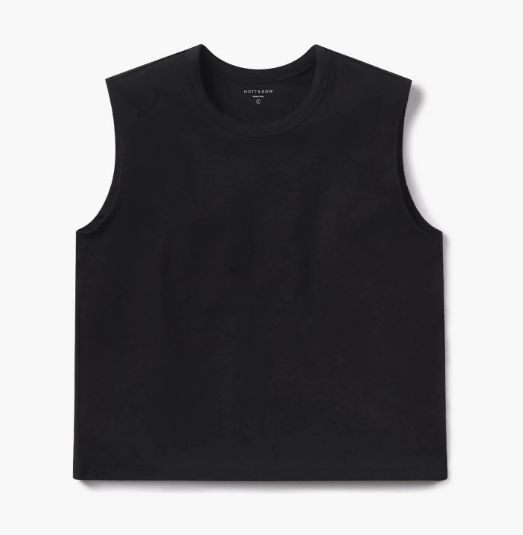 Relaxed Slub Tank Tee - Black