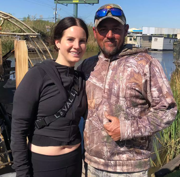 Lana Del Rey with Alligator Tour Guide Jeremy Dufrene