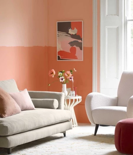 Peach Fuzz wall color