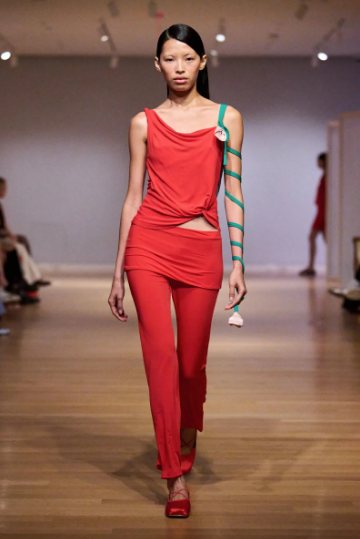 Red Ballet Flats Fashion Trend 2024 from Paris Week 2024
